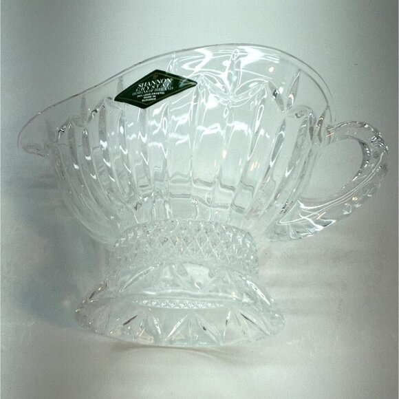 2PC Shannon Crystal OLIMPIA Creamer And Sugar Bowl w/Lid "Designs Of Ireland" - Picture 11 of 15